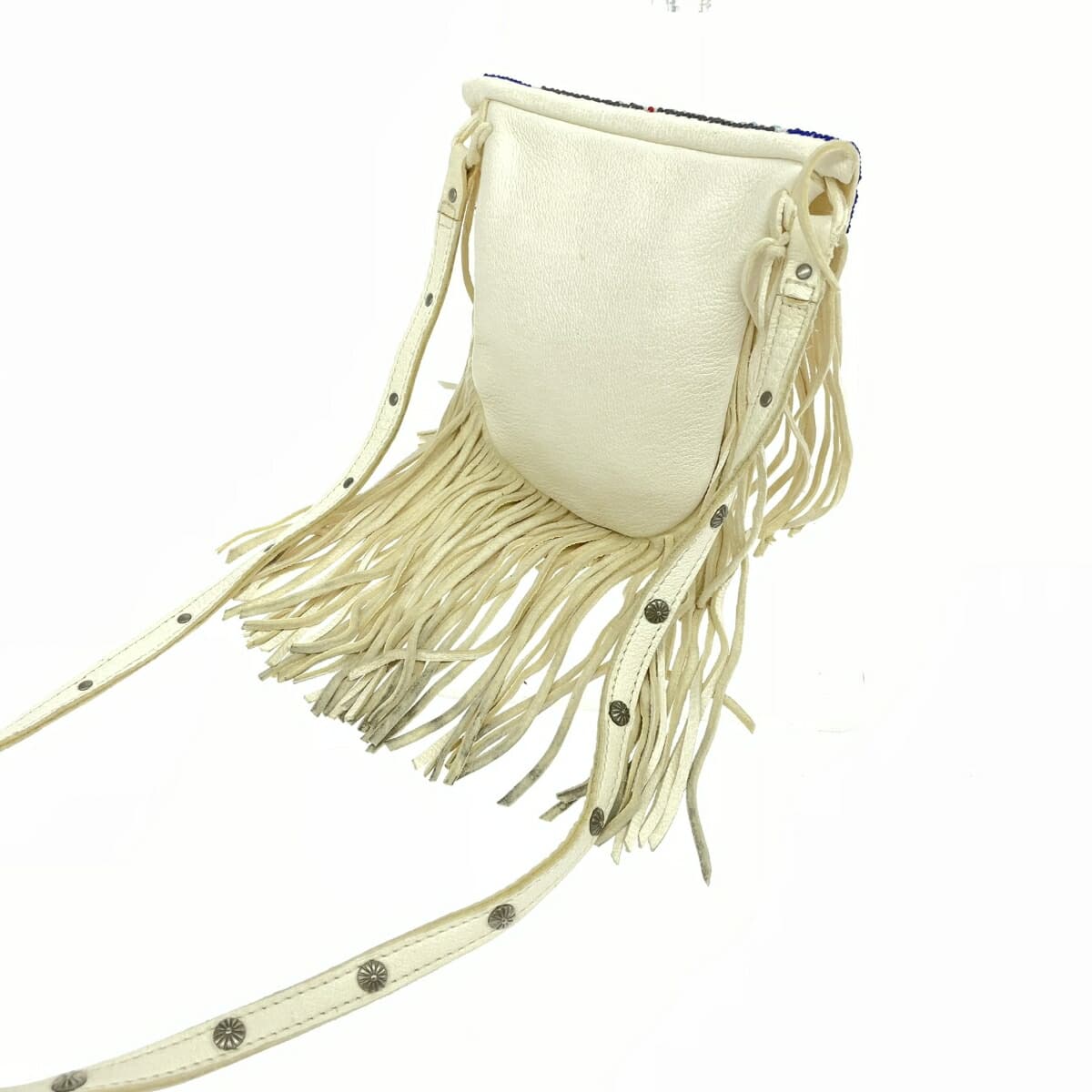Italy House Italy Beads Shoulder Bag White Fringe Unisex Crossbody Bag 3