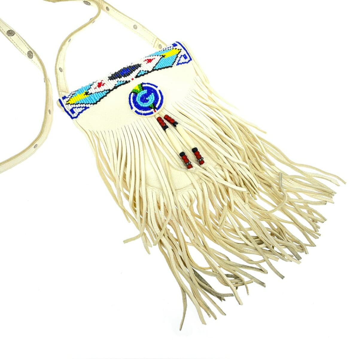 Italy House Italy Beads Shoulder Bag White Fringe Unisex Crossbody Bag 4