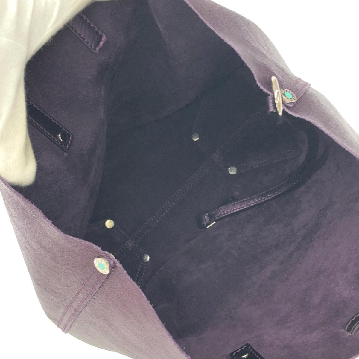 TIFFANY&Co. Tiffany handbag in good condition, purple, reversible, ladies bag 6