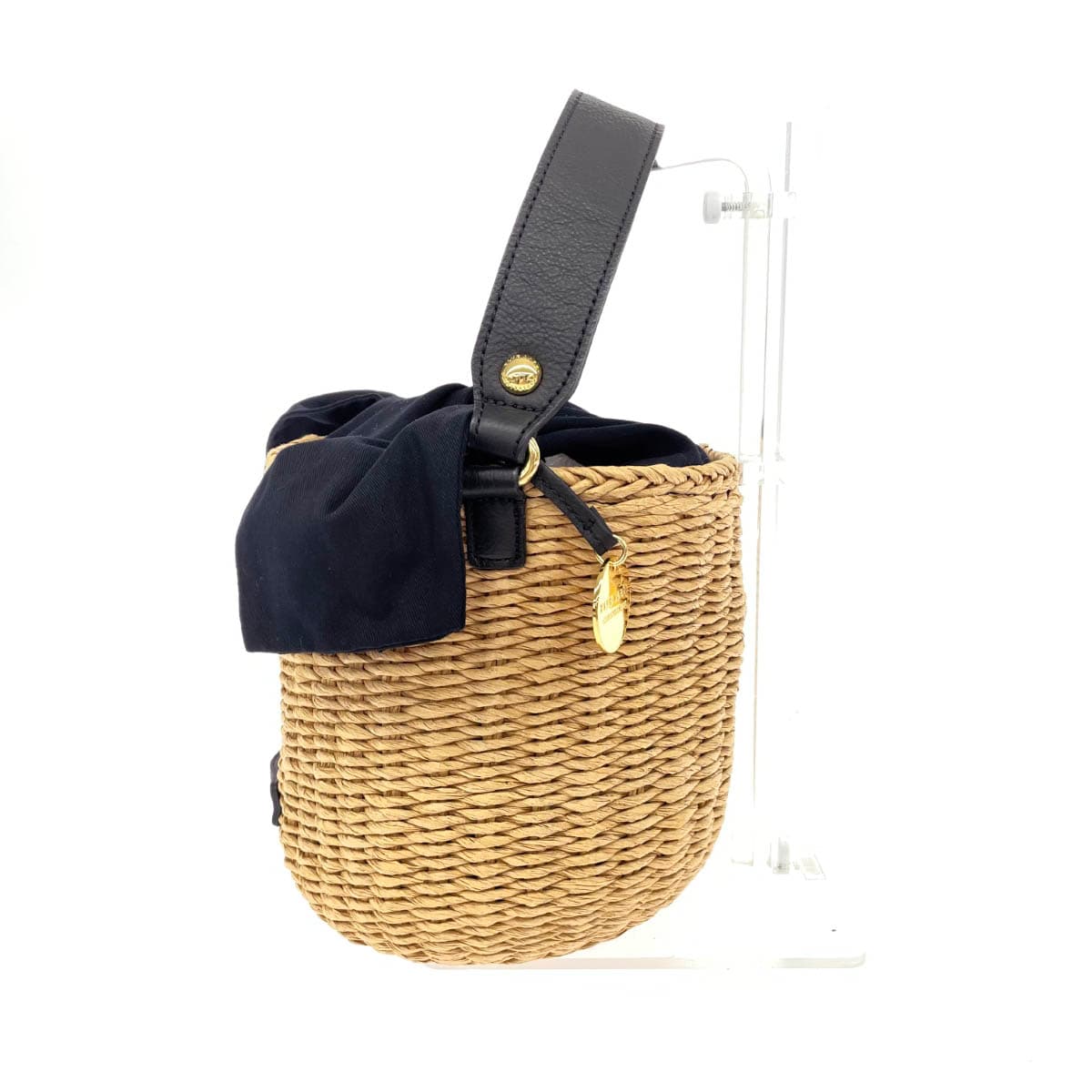 BLUE LABEL CRESTBRIDGE basket bag handbag good condition beige ladies bag 2