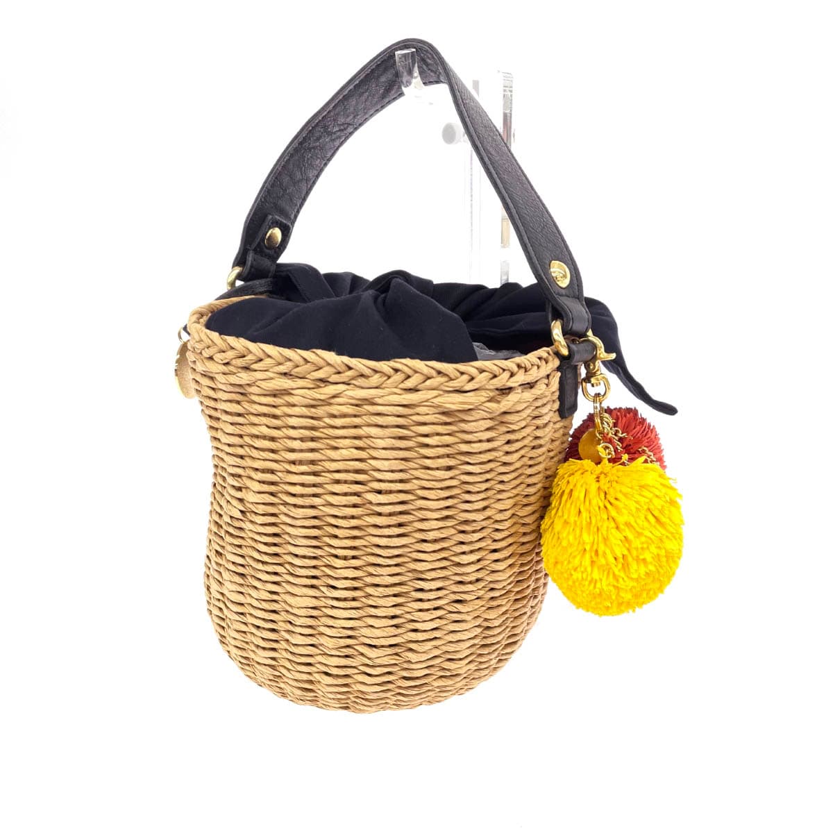 BLUE LABEL CRESTBRIDGE basket bag handbag good condition beige ladies bag 3