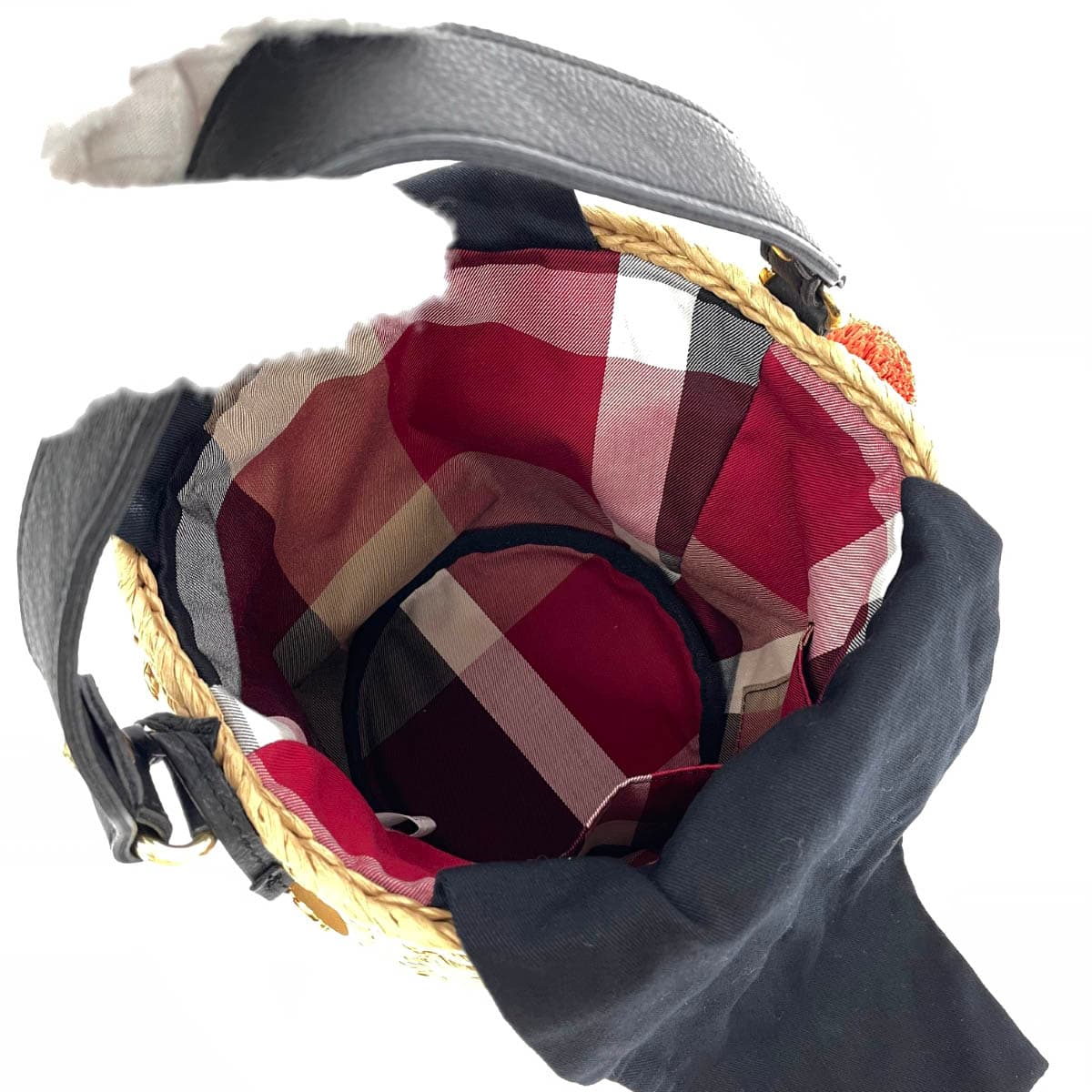 BLUE LABEL CRESTBRIDGE basket bag handbag good condition beige ladies bag 4