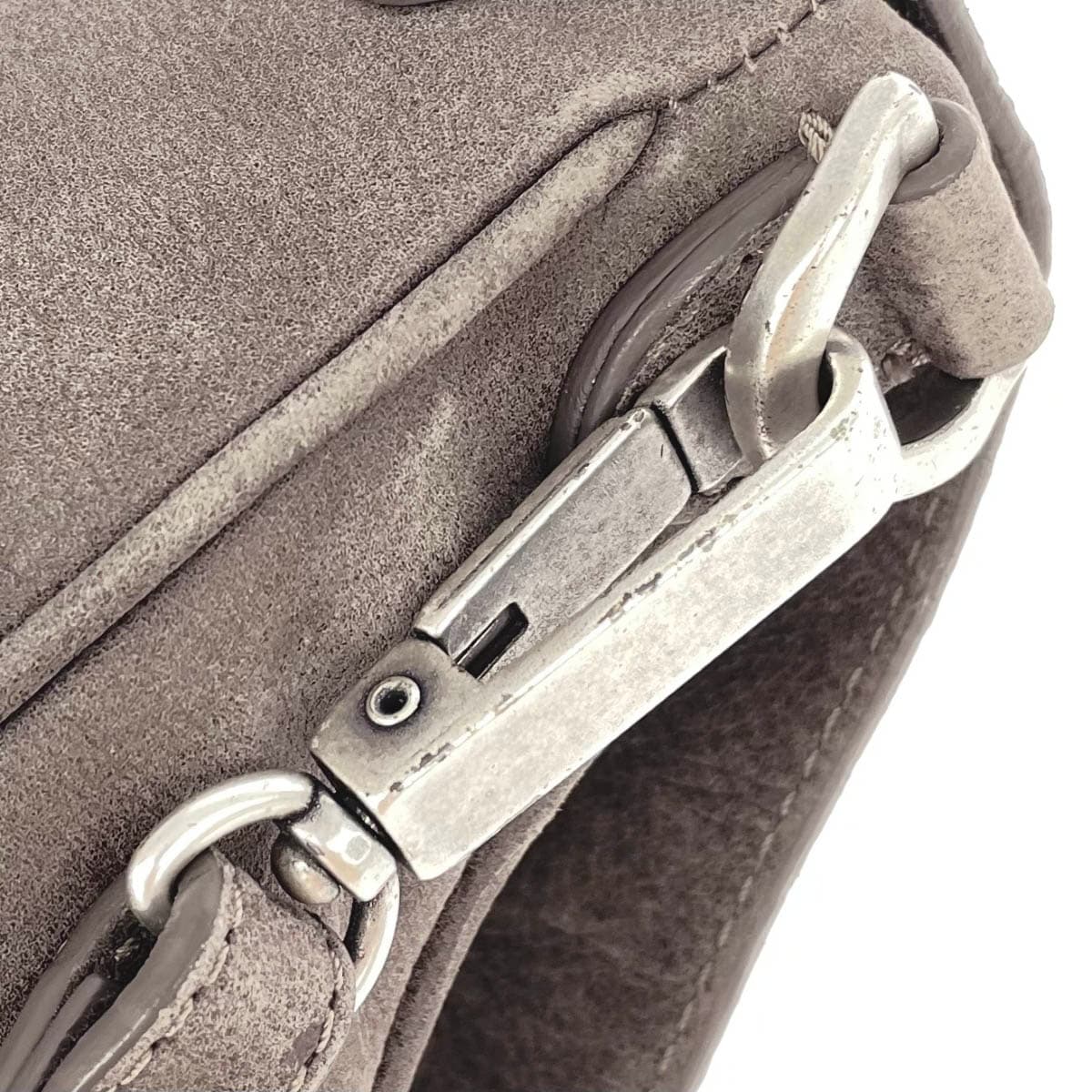 ORCIANI Olchiani Clutch Bag Gray Leather Women's Second Bag Bag 10