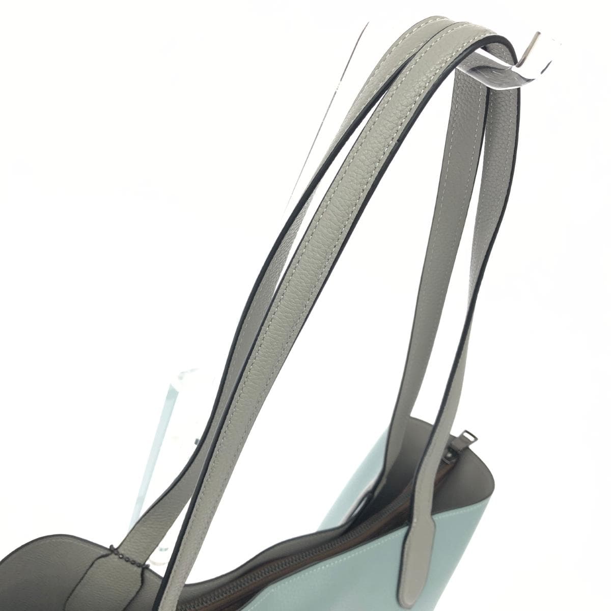 COACH Willow Tote Bag Good Condition C0692 Blue Leather Women's bag 4