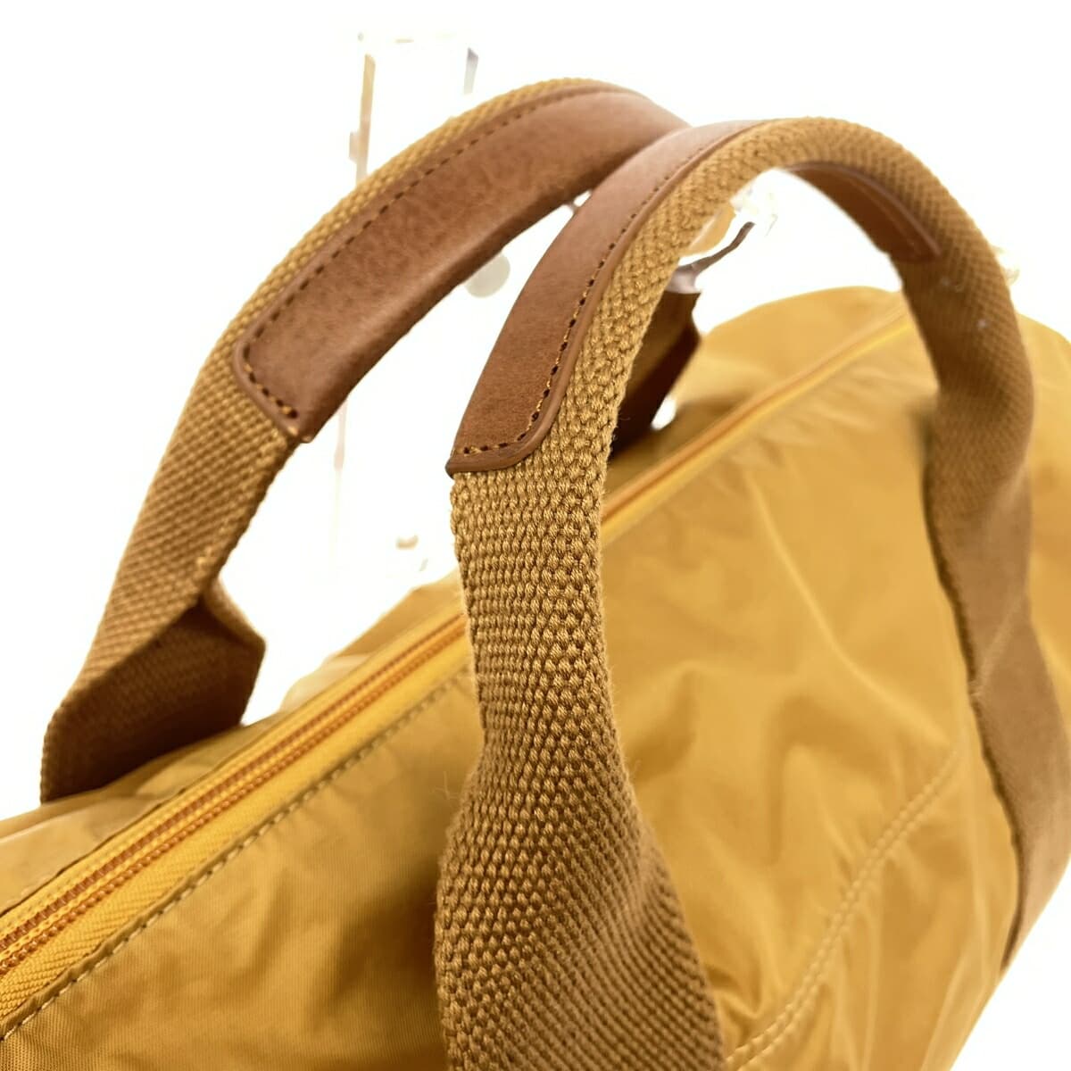 Russet L'assit Mystic x L'assit 2WAY bag in good condition, brown nylon, unisex multifunctional bag 4