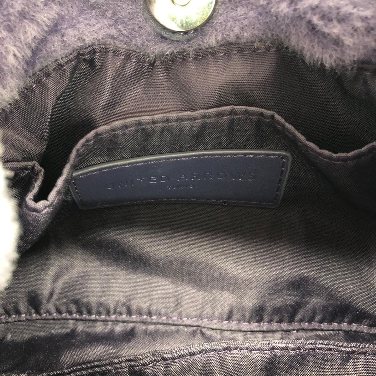 UNITED ARROWS 2WAY Bag Purple Mouton One Shoulder Chain Women's Multi-functional Bag 7