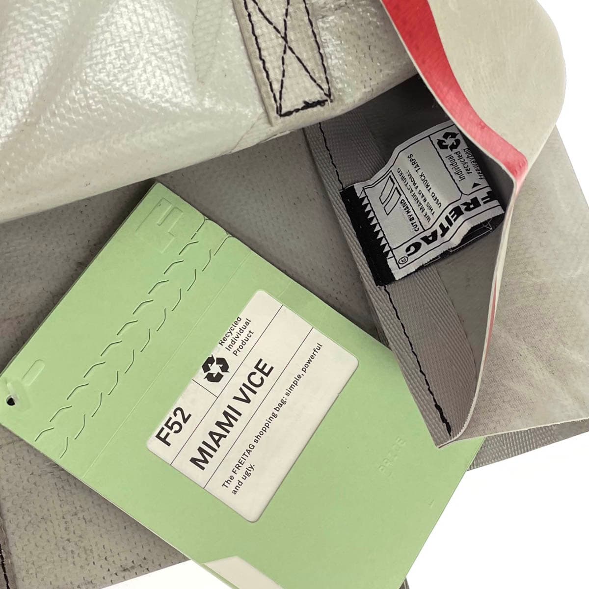 FREITAG F52 MIMI VICE Miami Vice Tote Bag Like New Gray Recycled Material Unisex bag 6