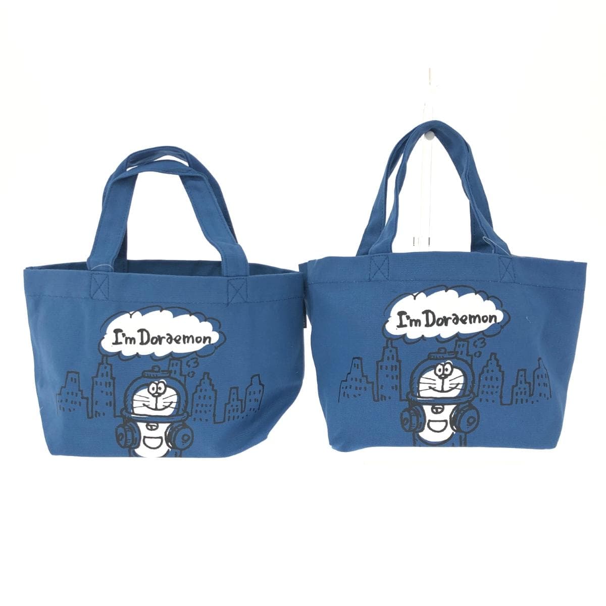 Sanrio I'm Doraemon Tote Bag Unused Item 2-piece Set Navy Canvas Lunch Tote Unisex bag