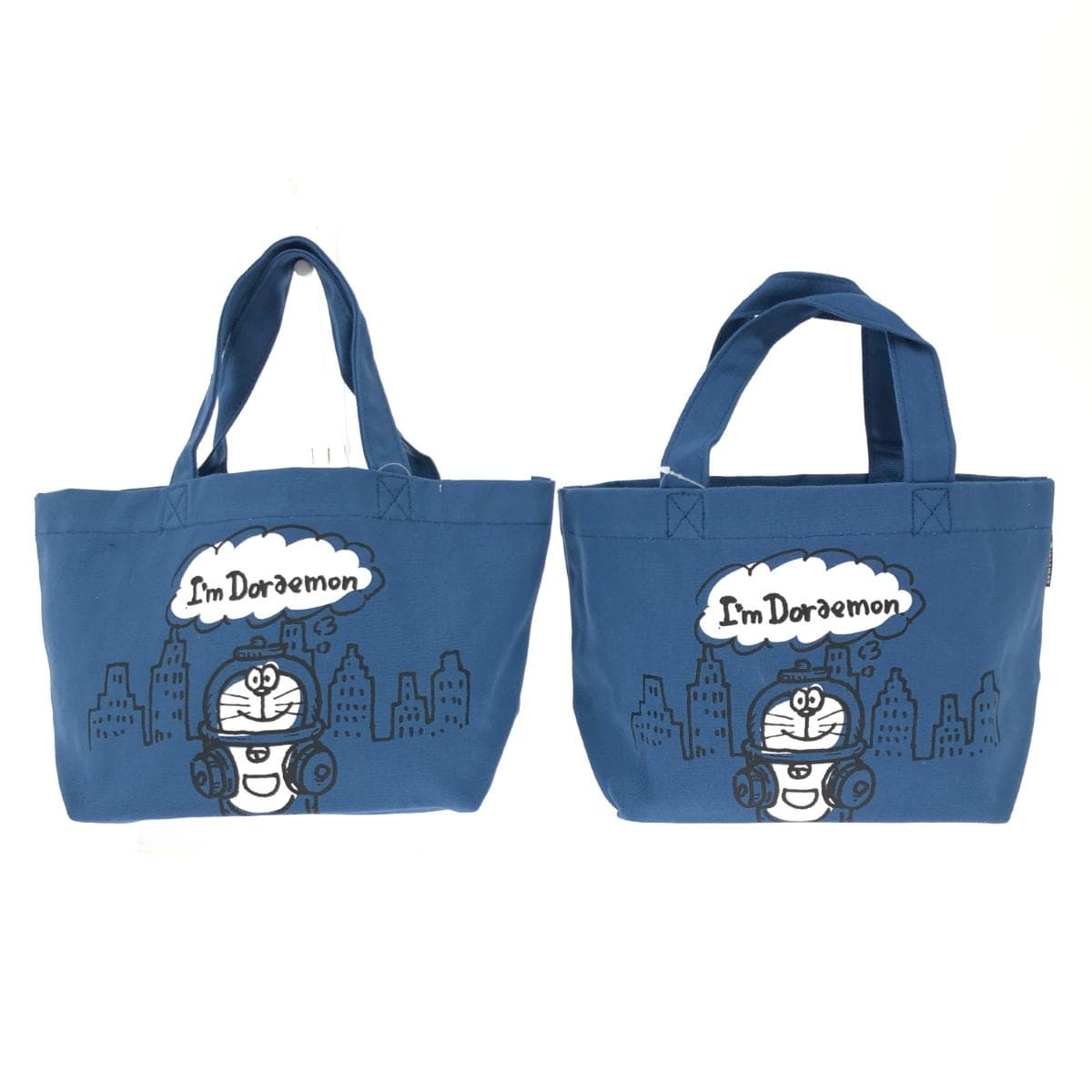 Sanrio I'm Doraemon Tote Bag Unused Item Set of 2 Navy Canvas Lunch Tote Unisex bag