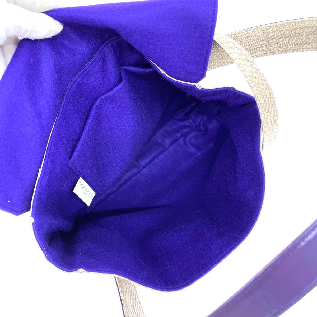 Masaki Matsushima deformable tote bag in excellent condition, beige canvas × felt, women's bag 4