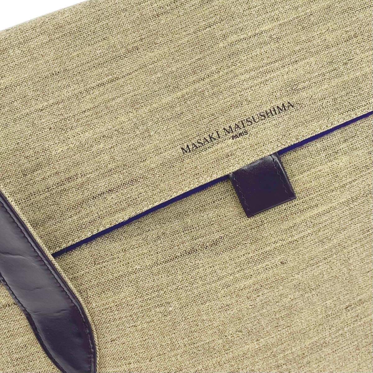 Masaki Matsushima deformable tote bag in excellent condition, beige canvas × felt, women's bag 5