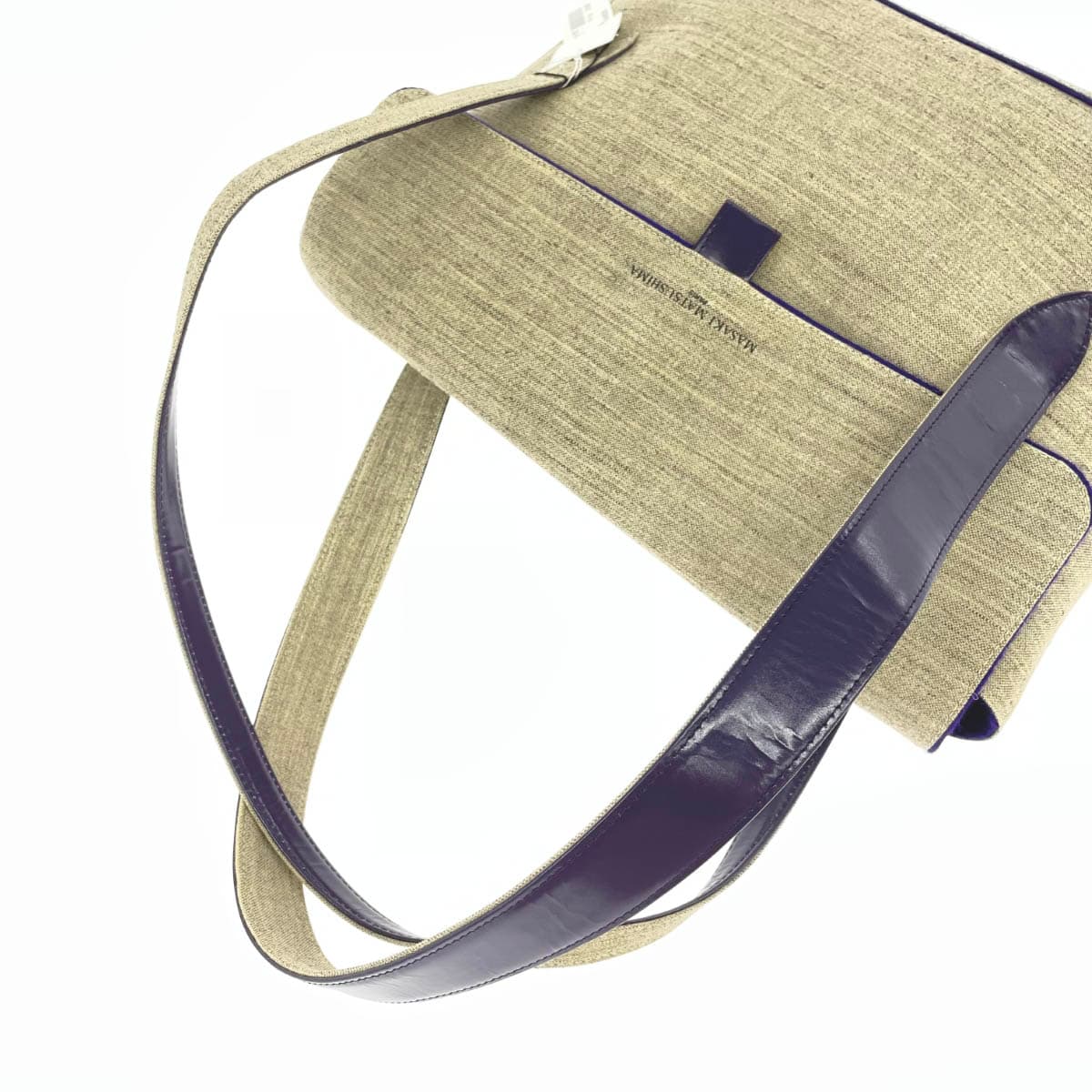 Masaki Matsushima deformable tote bag in excellent condition, beige canvas × felt, women's bag 7