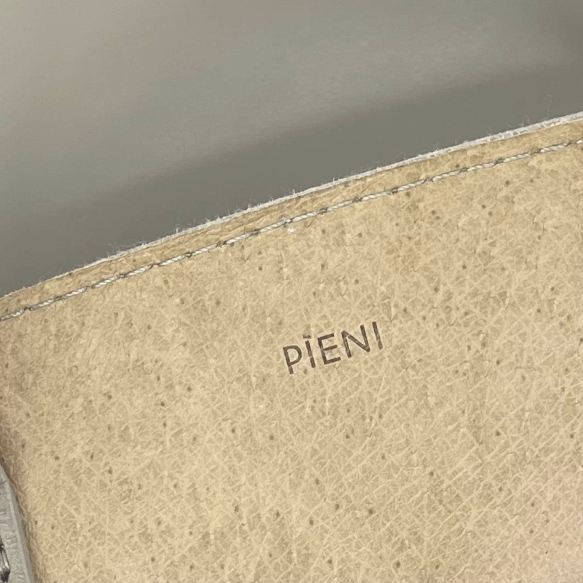 PIENI Handbag Greige Leather Women's Bag 6