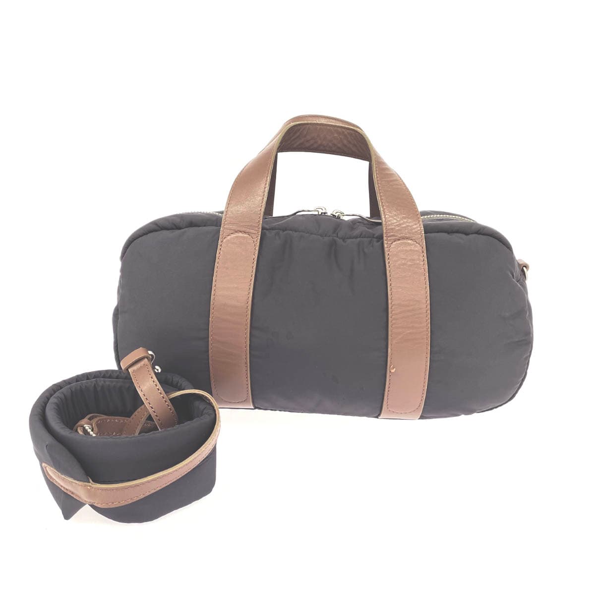 HIROKO HAYASHI 2WAY Handbag Good Condition Gray Nylon Women's Bag