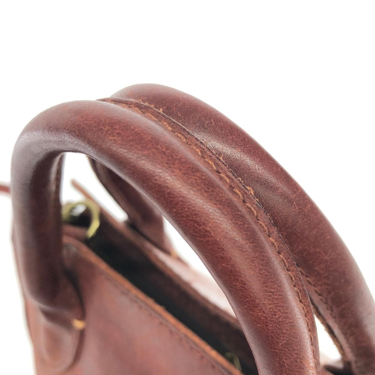 RYU Ryuu Handle Shoulder 2WAY Bag Brown Leather Half Moon Women's Multifunctional Bag 5