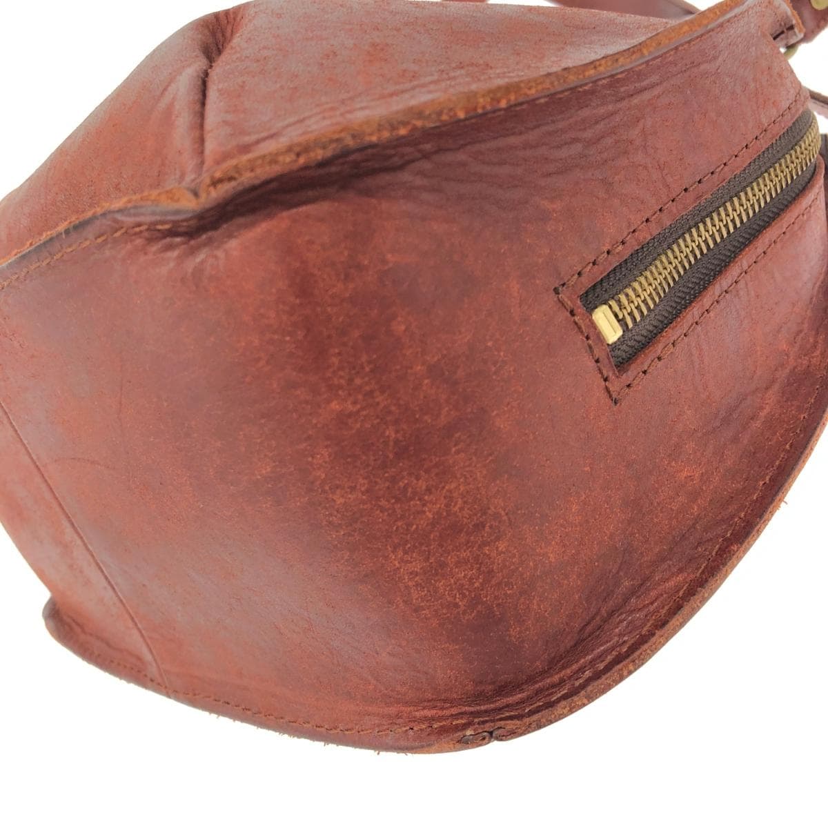 RYU Ryuu Handle Shoulder 2WAY Bag Brown Leather Half Moon Women's Multifunctional Bag 7