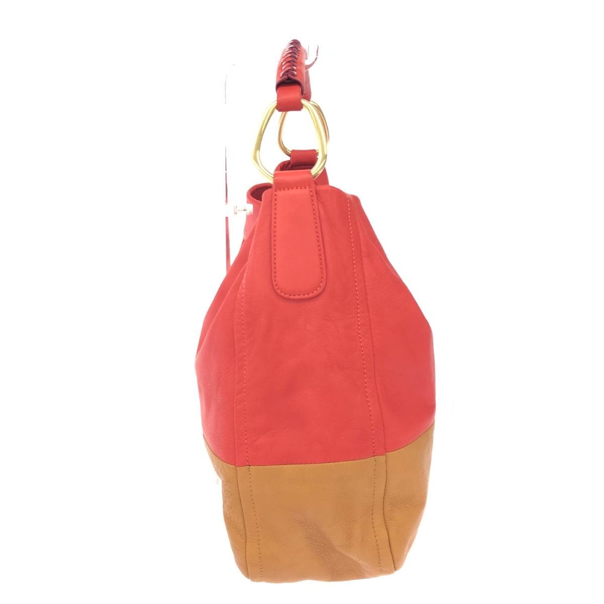 SAZABY One Shoulder Bag Good Condition Brown/Red Leather Women's Bag 2