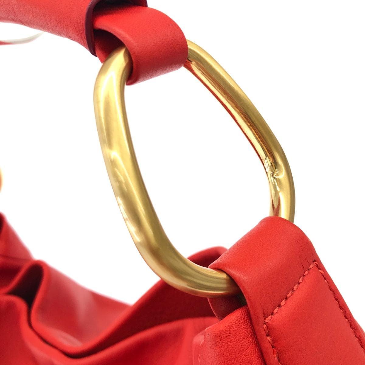 SAZABY One Shoulder Bag Good Condition Brown/Red Leather Women's Bag 8