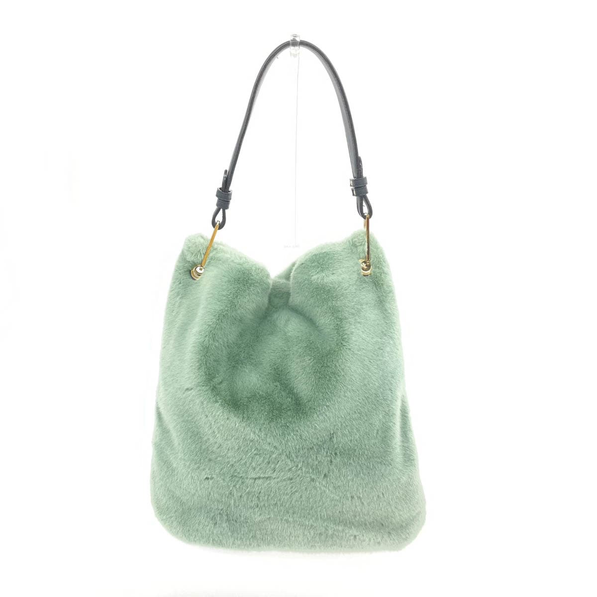 VIOLAd'ORO Viola d'Oro One Shoulder Bag Good Condition Light Green Mouton Women's Shoulder Bag