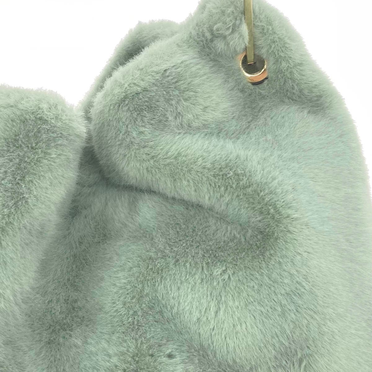 VIOLAd'ORO Viola d'Oro One Shoulder Bag Good Condition Light Green Mouton Women's Shoulder Bag 5