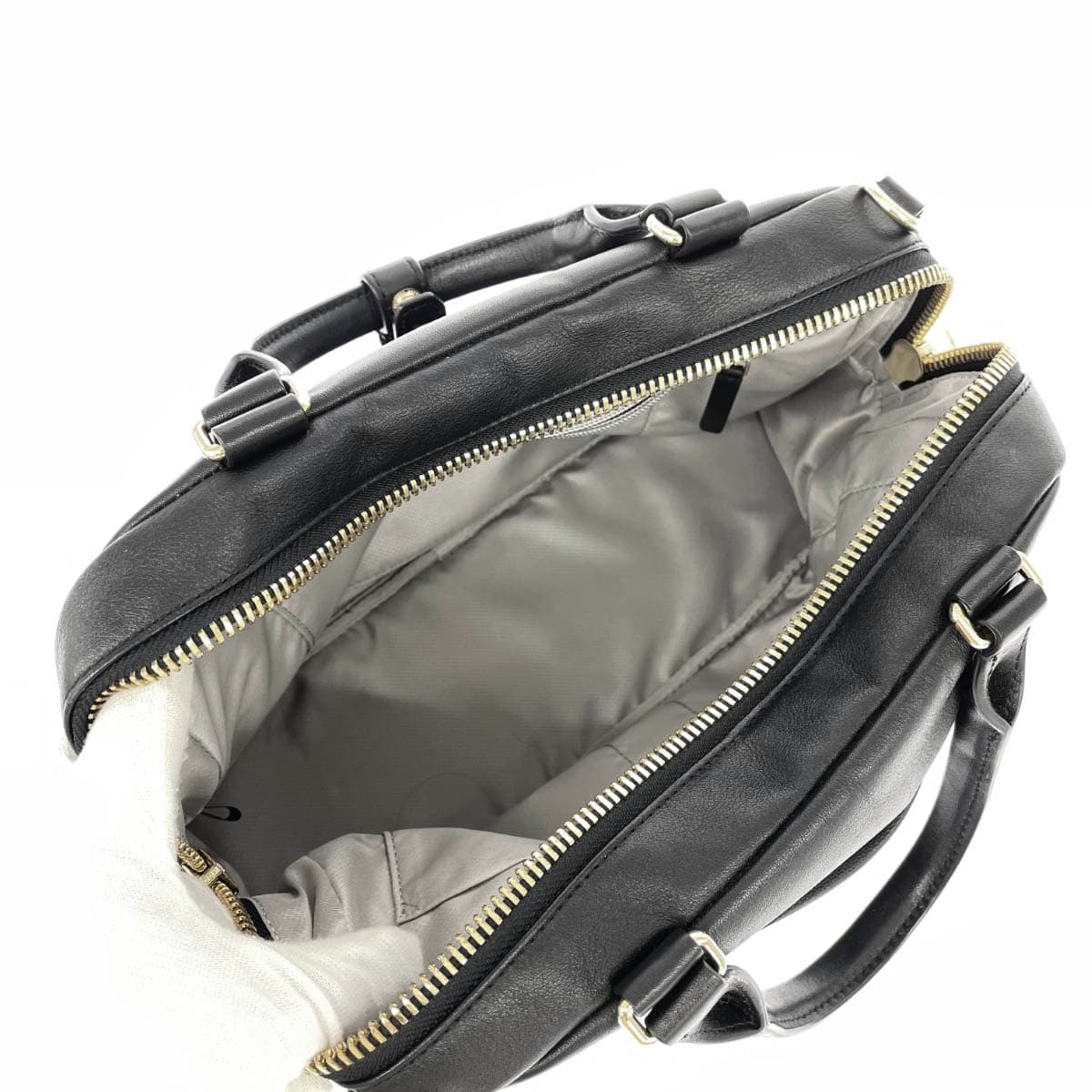 TUMI 2WAY handbag in good condition, black leather, women's shoulder crossbody bag 4