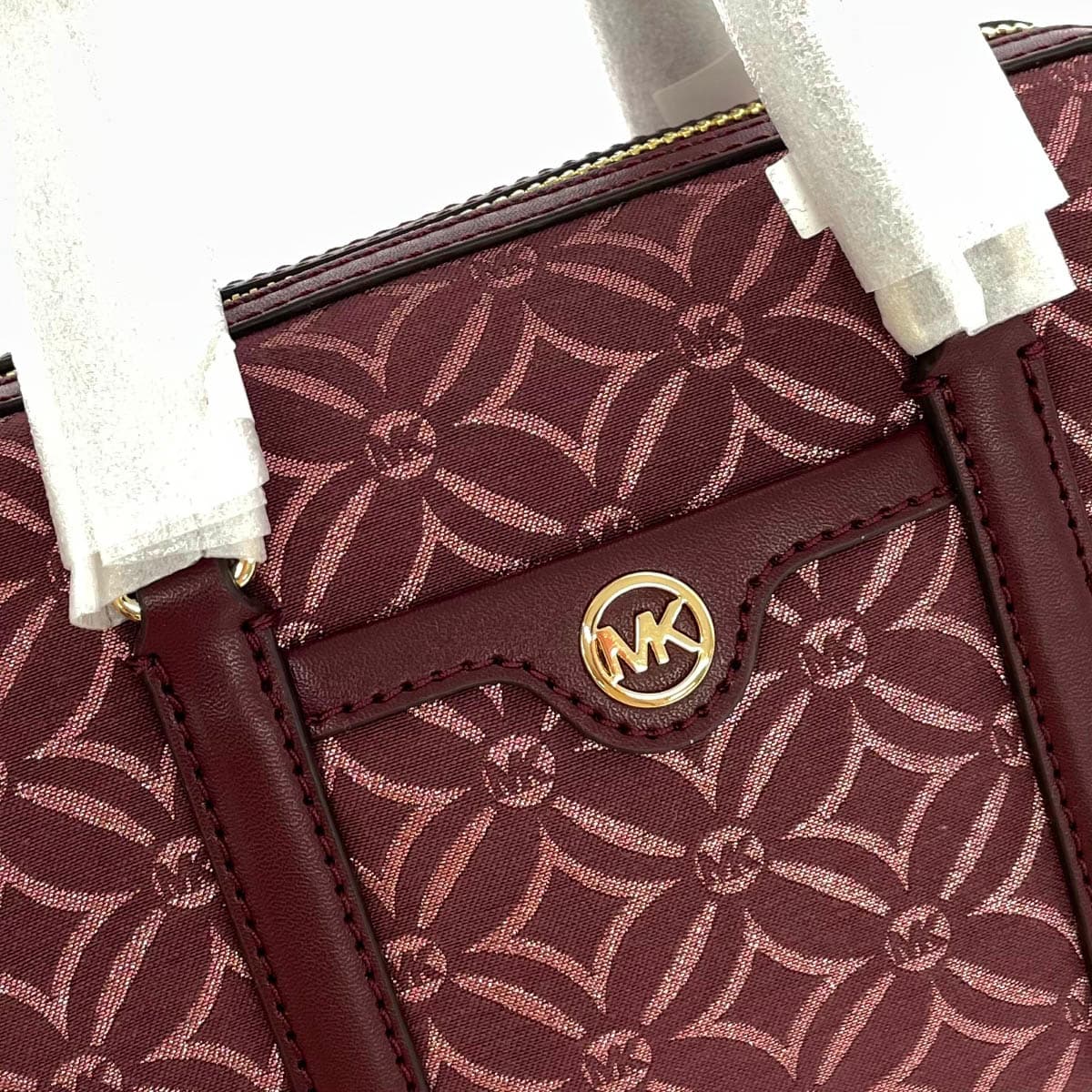 MICHAEL KORS Michael Kors Duffle Crossbody Small 2WAY Bag Unused Item 35F4GTFC1J Bordeaux Jacquard MK Logo Ladies 5