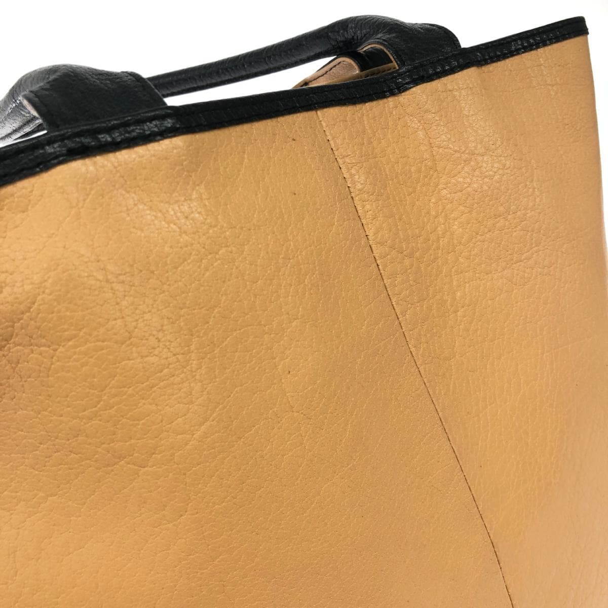 OSAM Tote Bag Black/Beige Leather Unisex bag 8