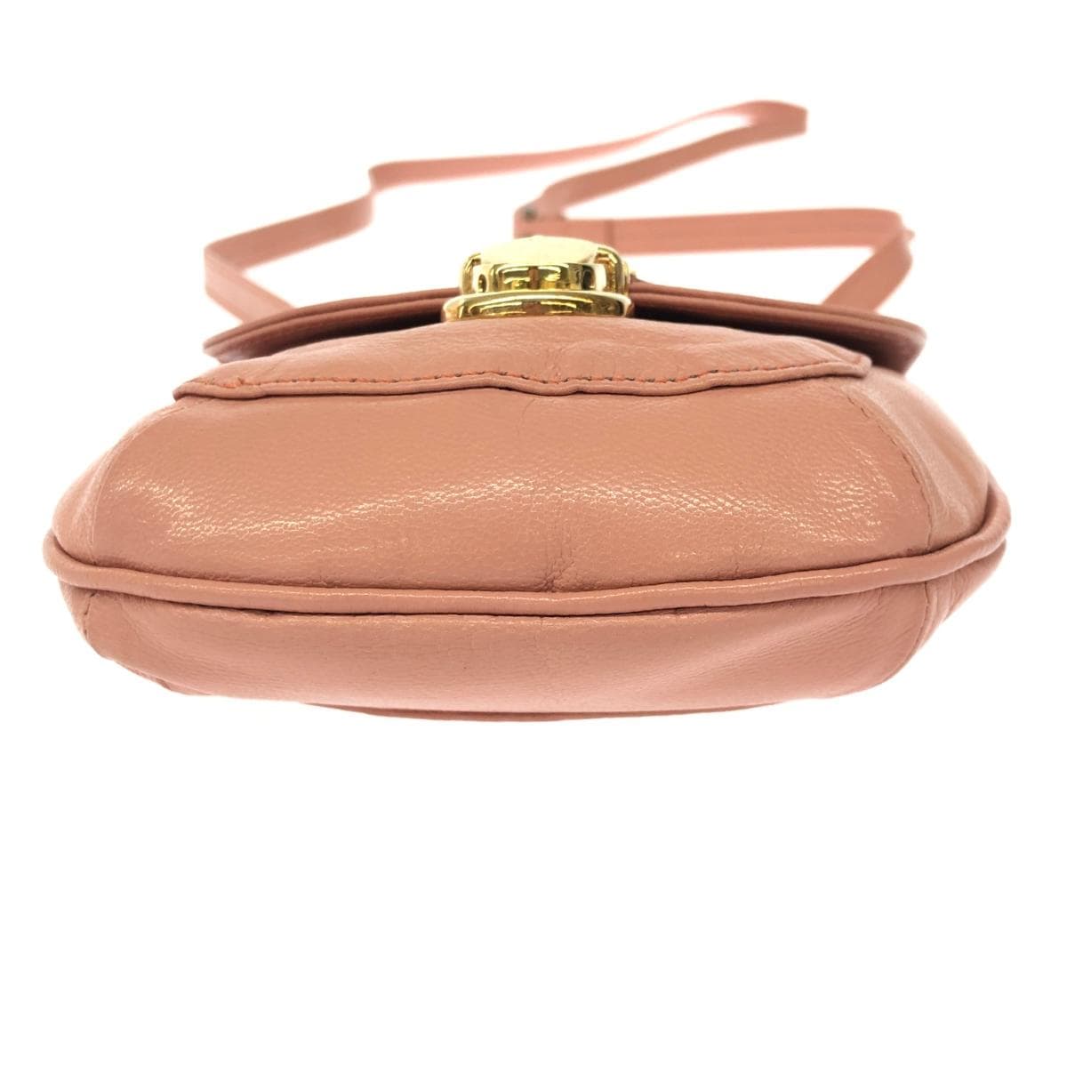 OSAM Mini Shoulder Bag in Excellent Condition Pink Beige Leather Women's Crossbody Bag 4