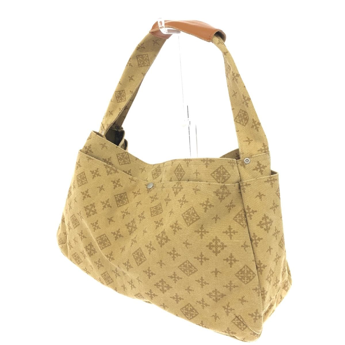 Daily russet Daily Rassit One-Shoulder Bag Good Condition Light Brown Canvas Women's Bag 3