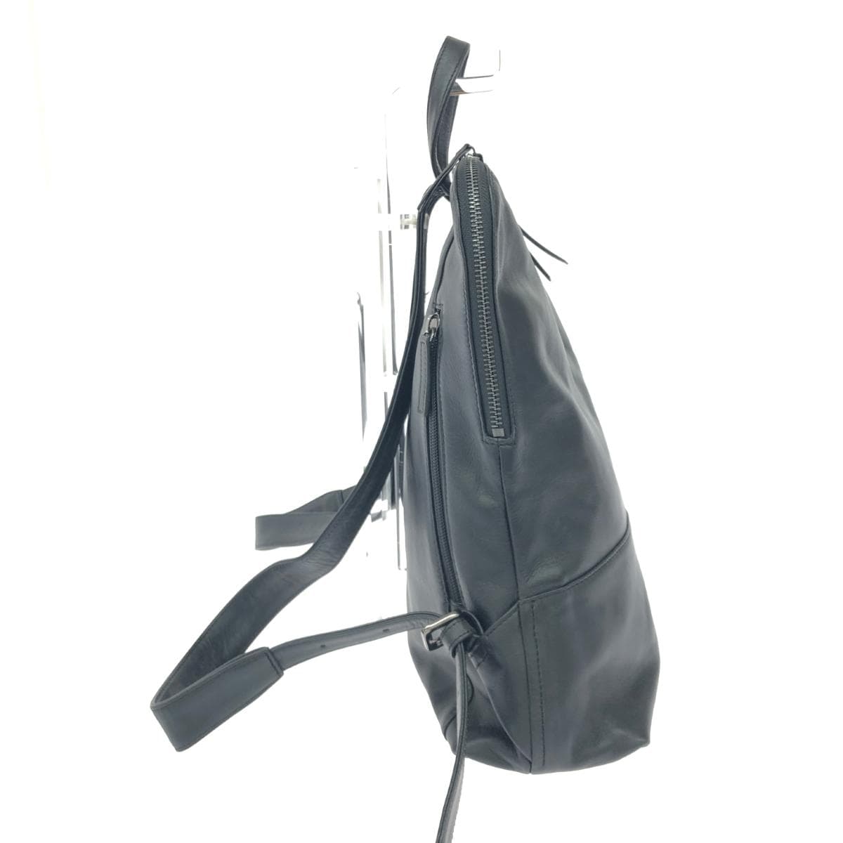 ear PAPILLONNER Backpack Black Leather Women's Backpack Bag 2