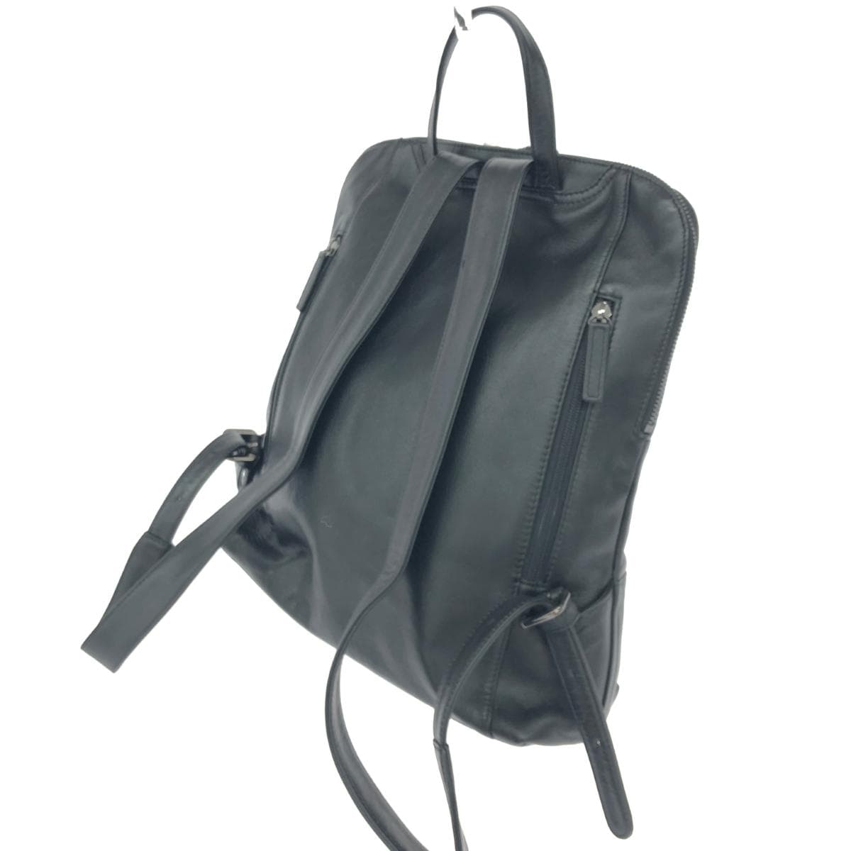 ear PAPILLONNER Backpack Black Leather Women's Backpack Bag 3