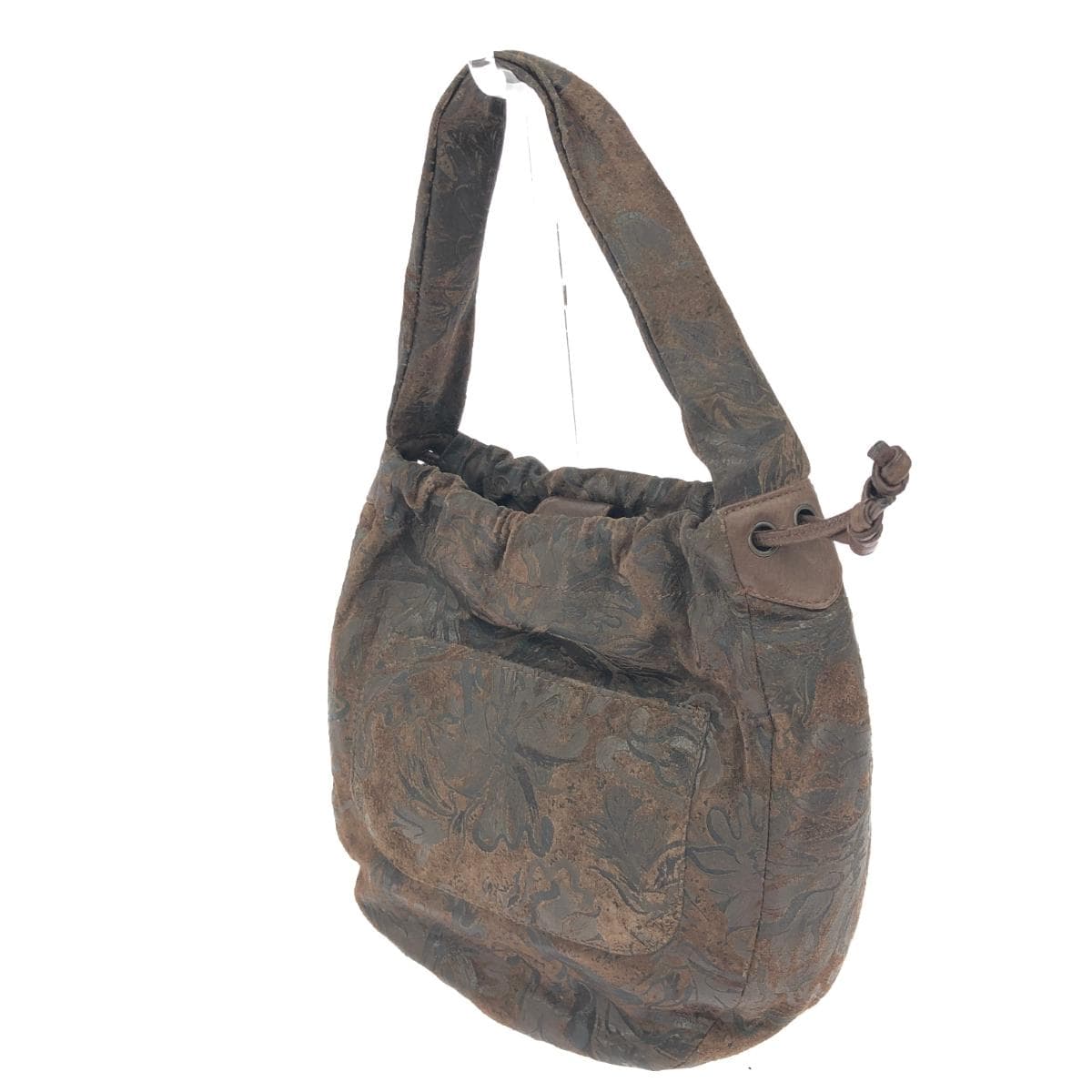 IBIZA handbag in good condition, brown leather drawstring, ladies' bag 3