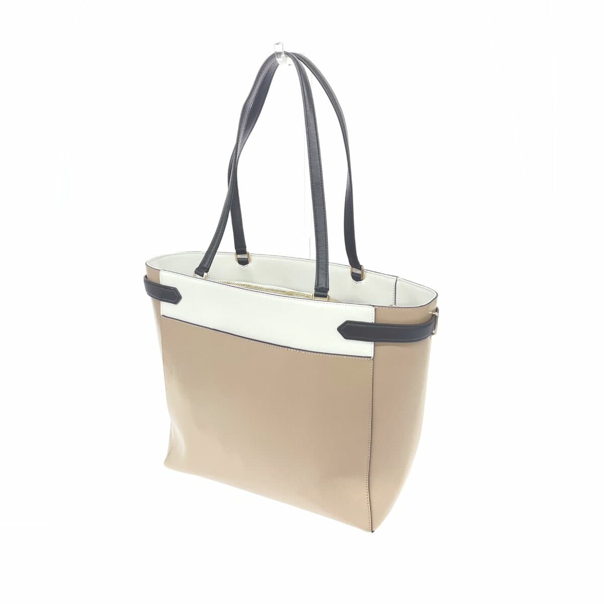 Kate Spade Stacy Color Block Laptop Tote Bag Good Condition WKRU7098 Beige PVC 3 Compartments Women's Bag 3