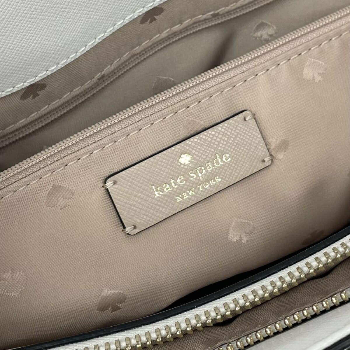 Kate Spade Stacy Color Block Laptop Tote Bag Good Condition WKRU7098 Beige PVC 3 Compartments Women's Bag 6