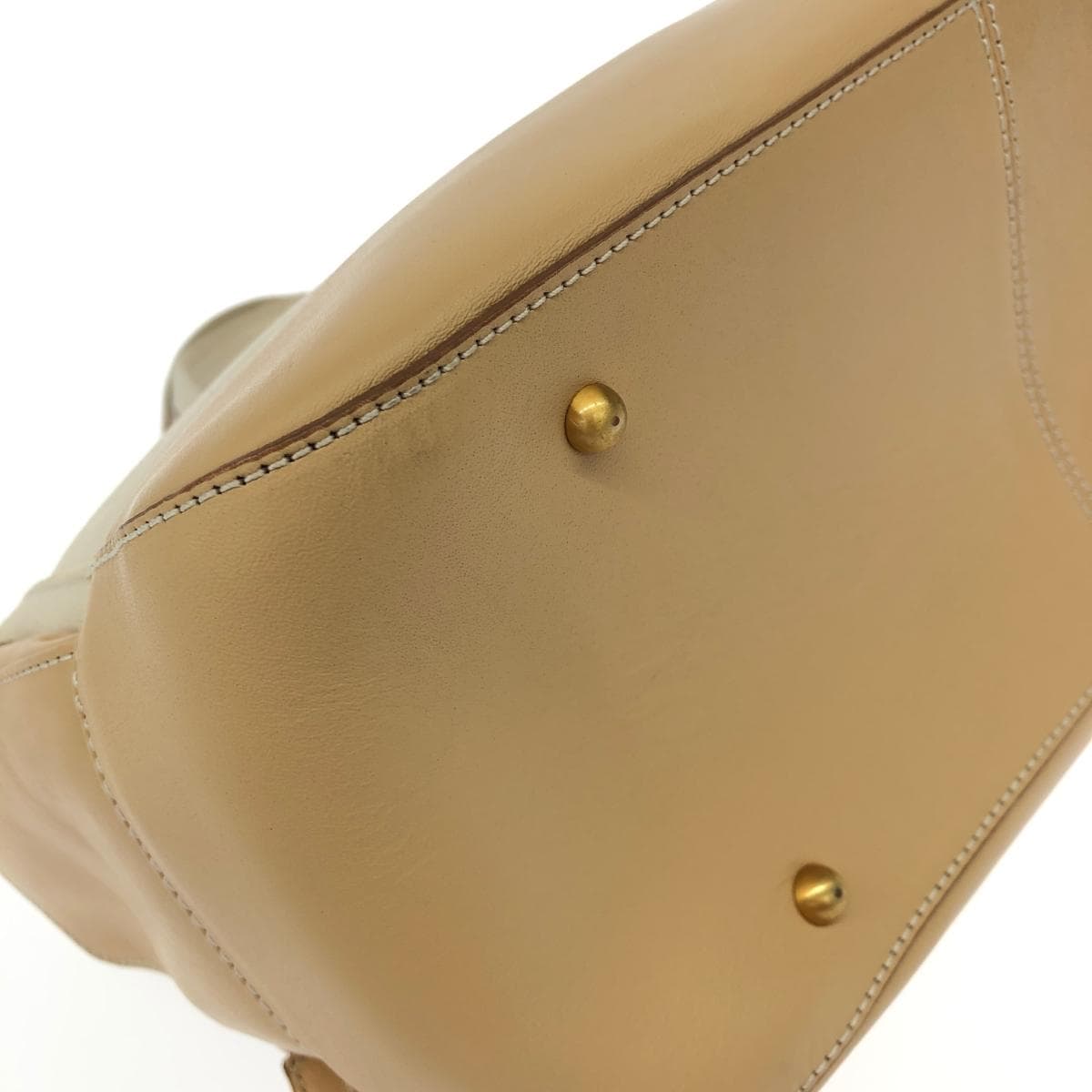 Ginza Kanematsu Handbag Beige Canvas Ladies Bag 10