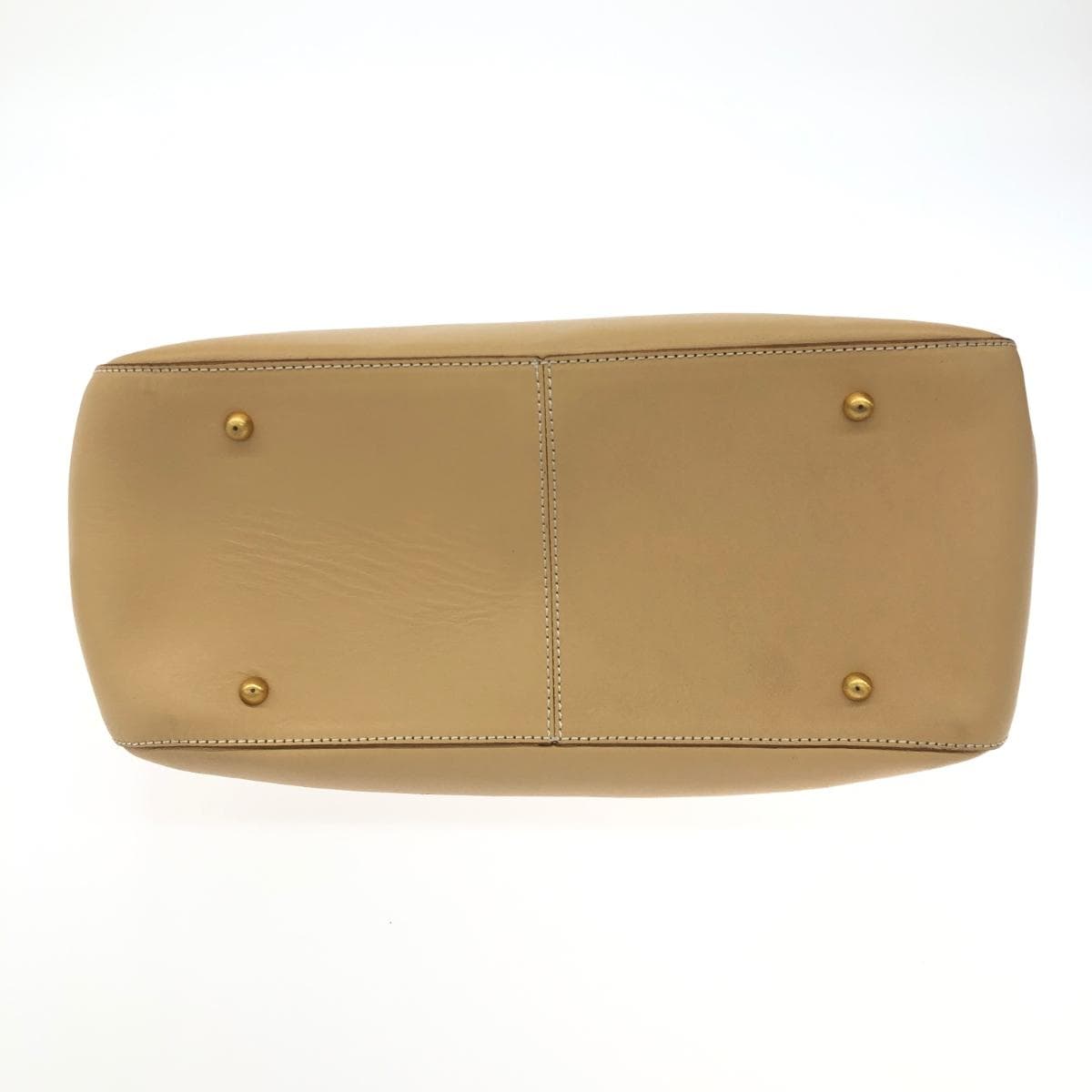 Ginza Kanematsu Handbag Beige Canvas Ladies Bag 4