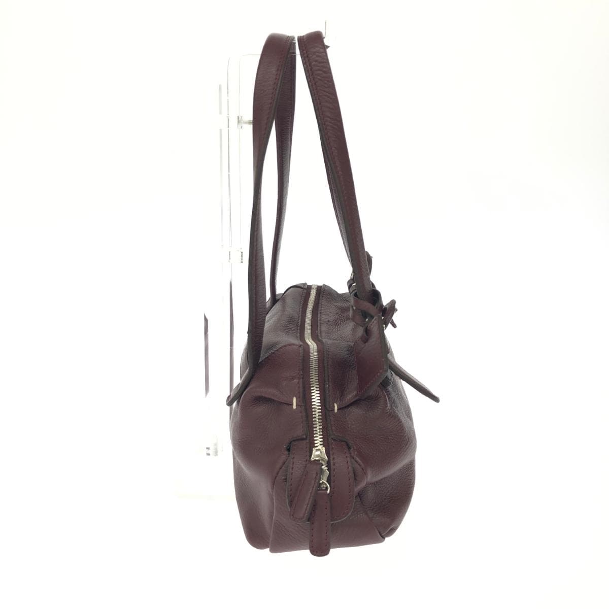 PELLE BORSA Tote Bag in Good Condition, Bordeaux Leather, Women's Bag 2