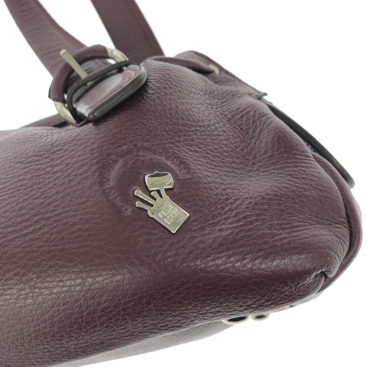 PELLE BORSA Tote Bag in Good Condition, Bordeaux Leather, Women's Bag 6