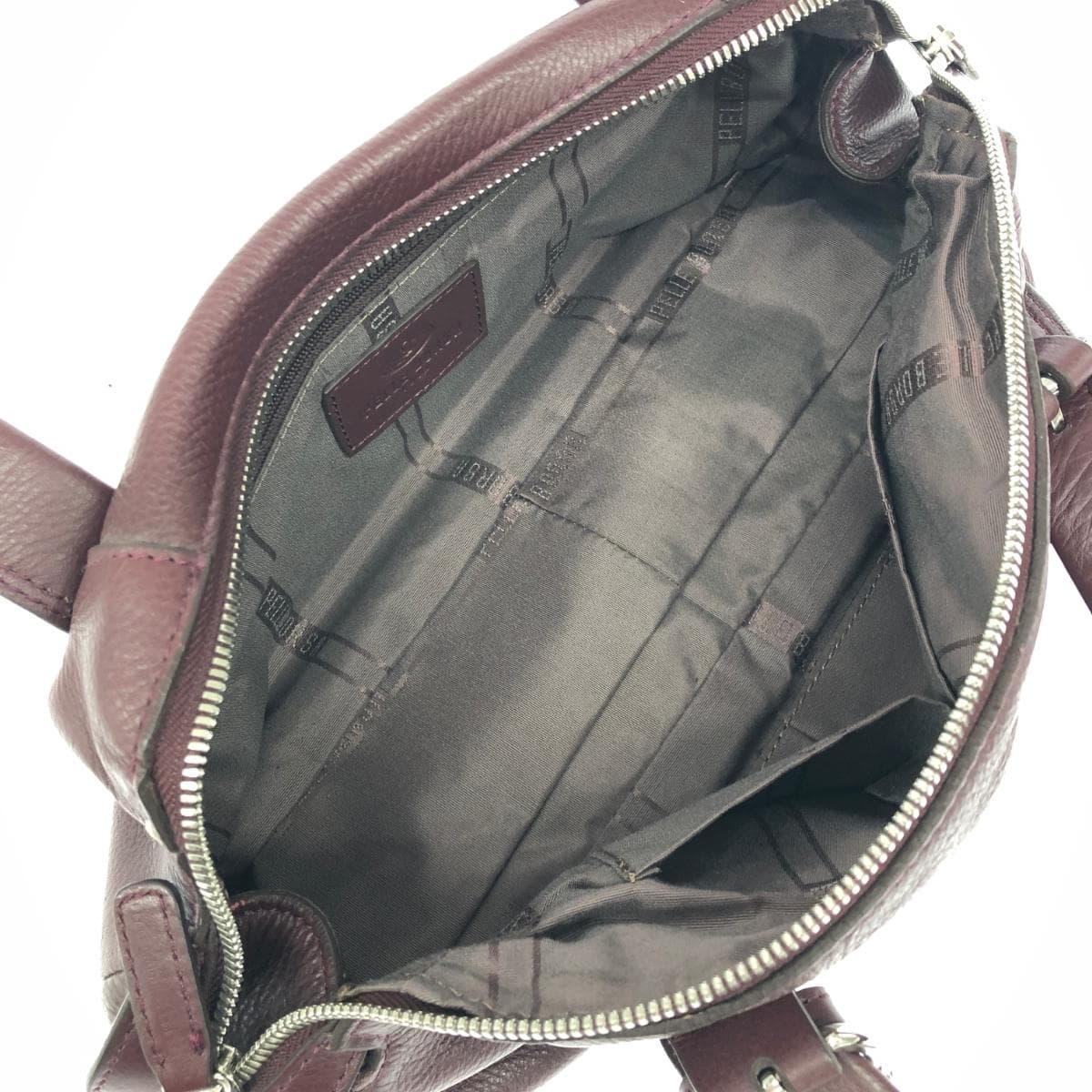 PELLE BORSA Tote Bag in Good Condition, Bordeaux Leather, Women's Bag 7