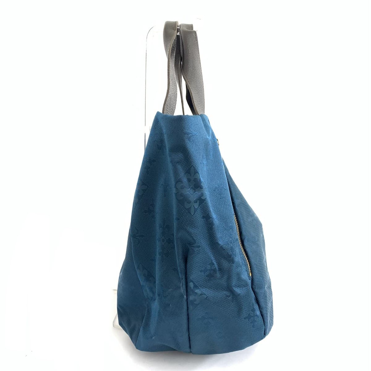 Russet Rassit Large Tote Bag Tote Bag Good Condition Navy Jacquard Monogram Ladies Bag 2