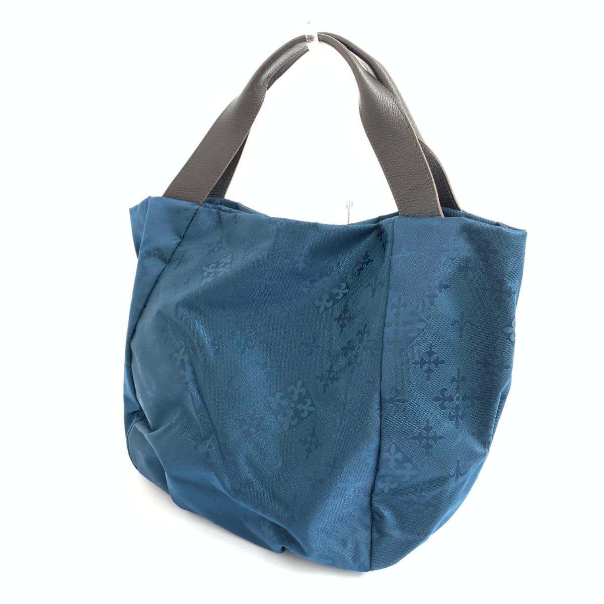 Russet Rassit Large Tote Bag Tote Bag Good Condition Navy Jacquard Monogram Ladies Bag 3