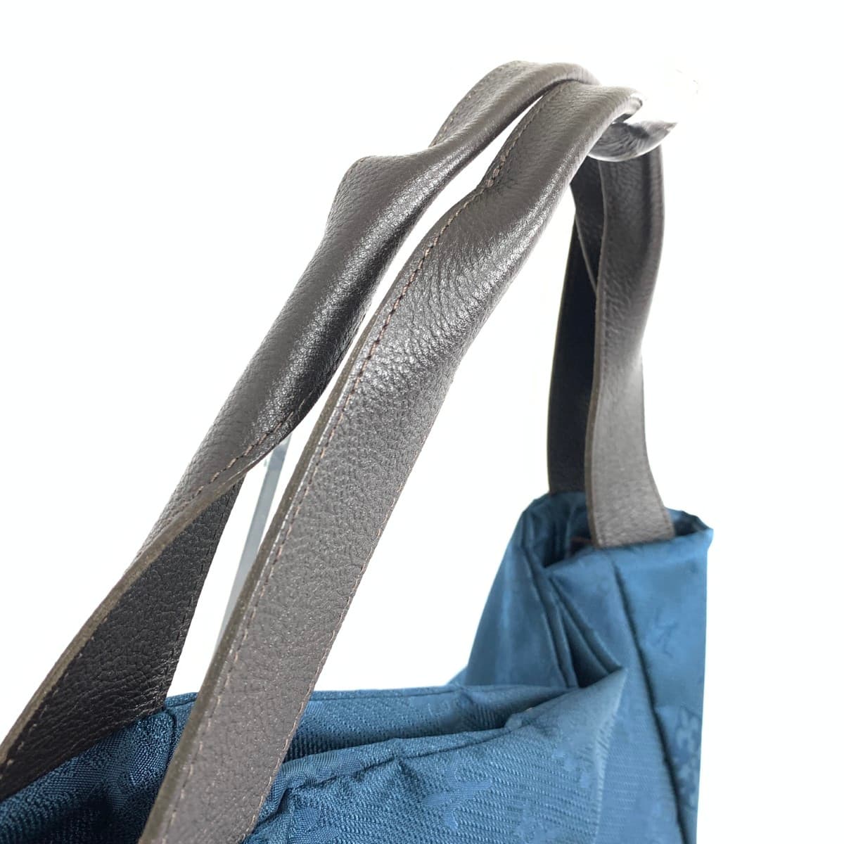 Russet Rassit Large Tote Bag Tote Bag Good Condition Navy Jacquard Monogram Ladies Bag 4