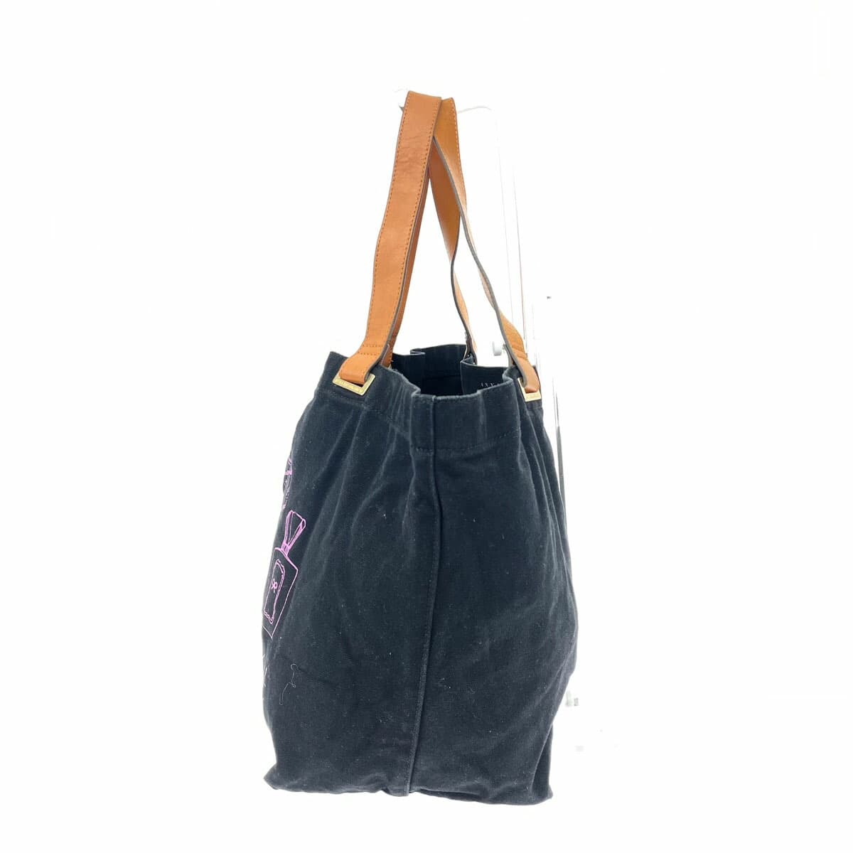 ANYA HINDMARCH Emergency Kit Tote Bag Black Canvas Women's Shoulder Bag 2