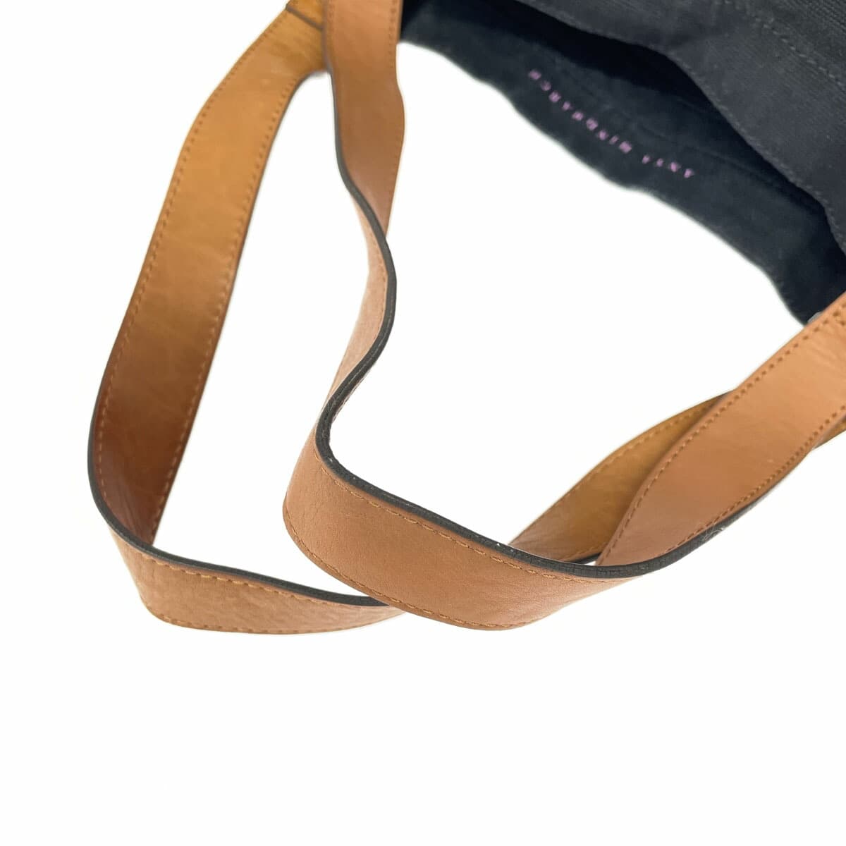 ANYA HINDMARCH Emergency Kit Tote Bag Black Canvas Women's Shoulder Bag 7