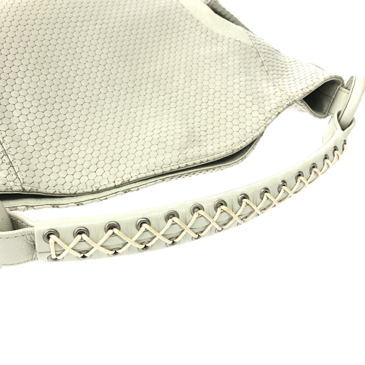 HIROKO HAYASHI Cardinal One-Shoulder Bag Ivory Goat Skin Ladies Bag 5