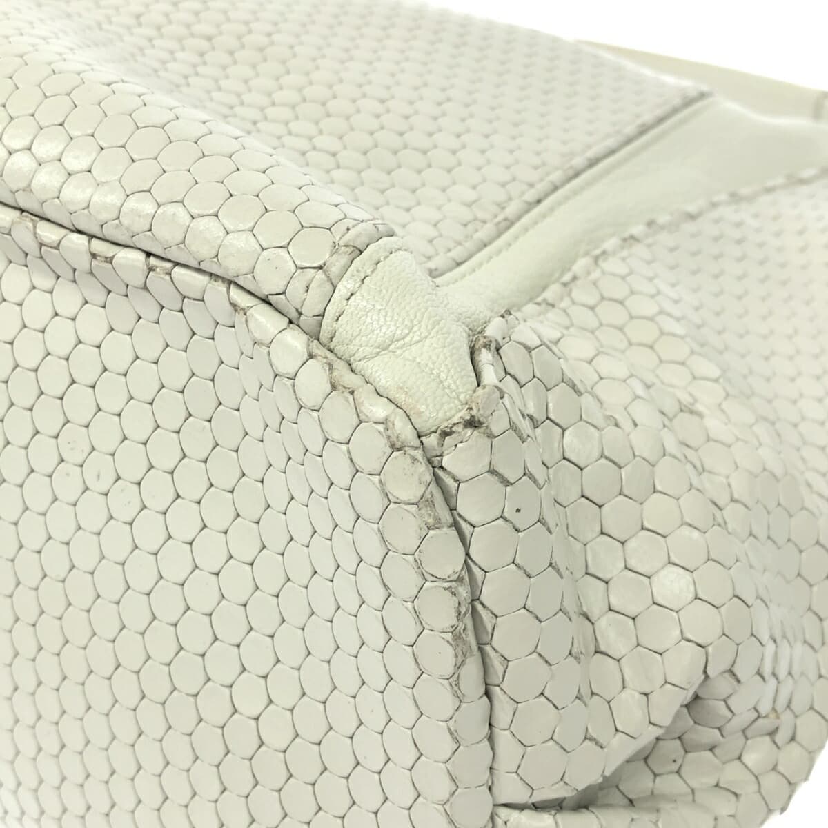 HIROKO HAYASHI Cardinal One-Shoulder Bag Ivory Goat Skin Ladies Bag 7