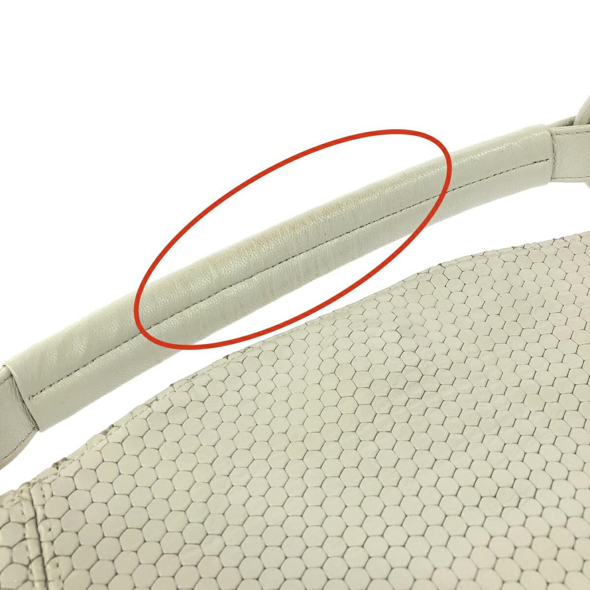 HIROKO HAYASHI Cardinal One-Shoulder Bag Ivory Goat Skin Ladies Bag 9