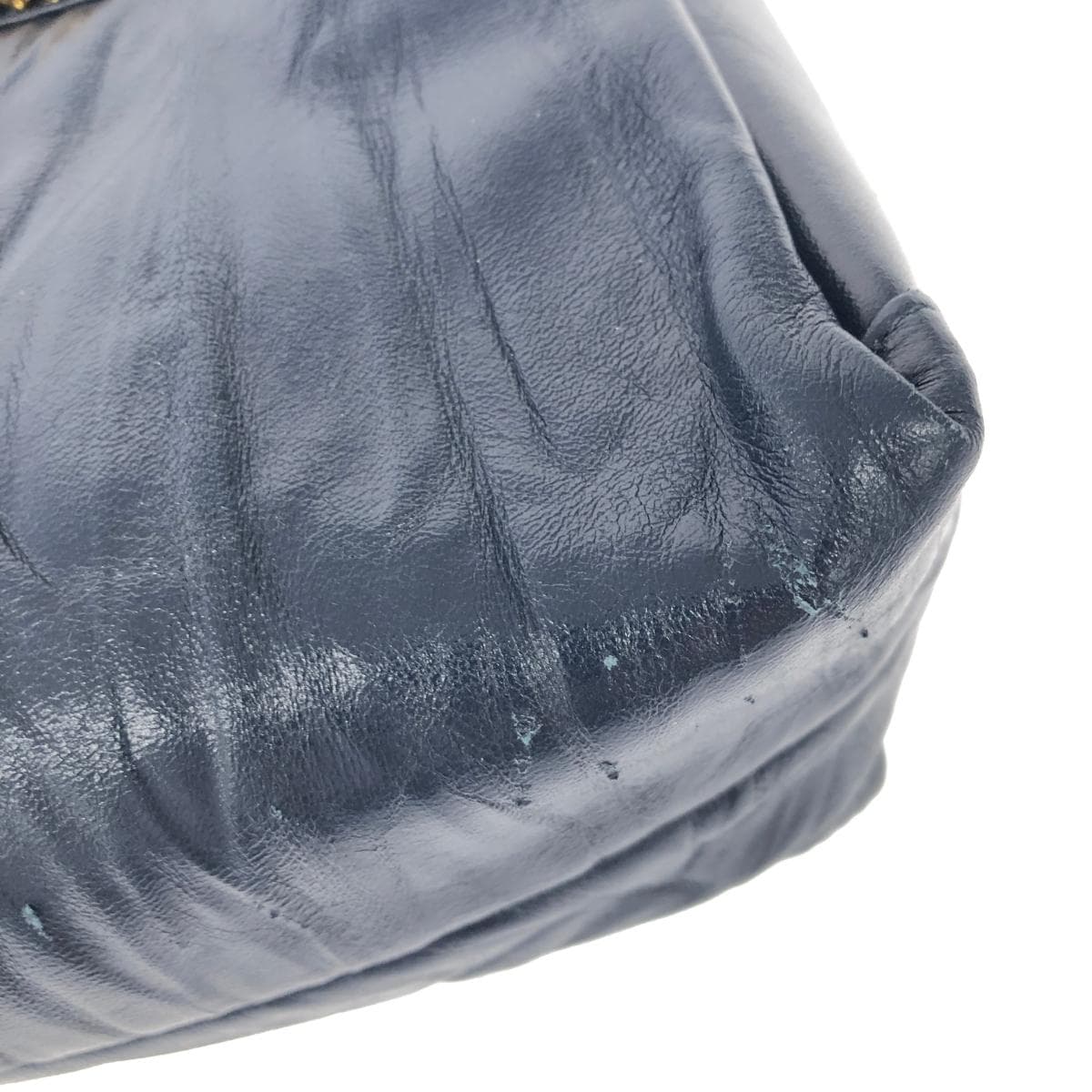 Itoya Tote Bag Navy Leather Wrinkle Finish Ladies Bag 9