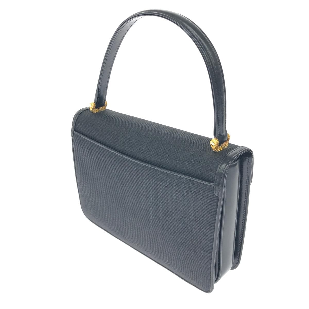 COMTESSE handbag in good condition, black, top handle, horsehair, ladies' bag, vintage with coin purse included 3