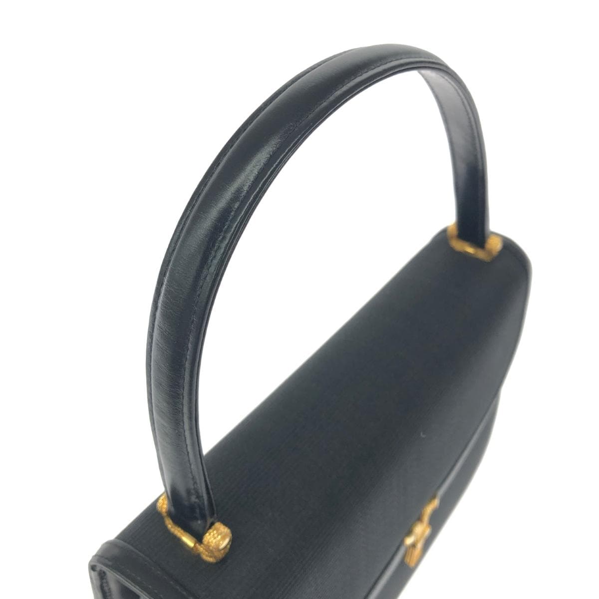 COMTESSE handbag in good condition, black, top handle, horsehair, ladies' bag, vintage with coin purse included 4